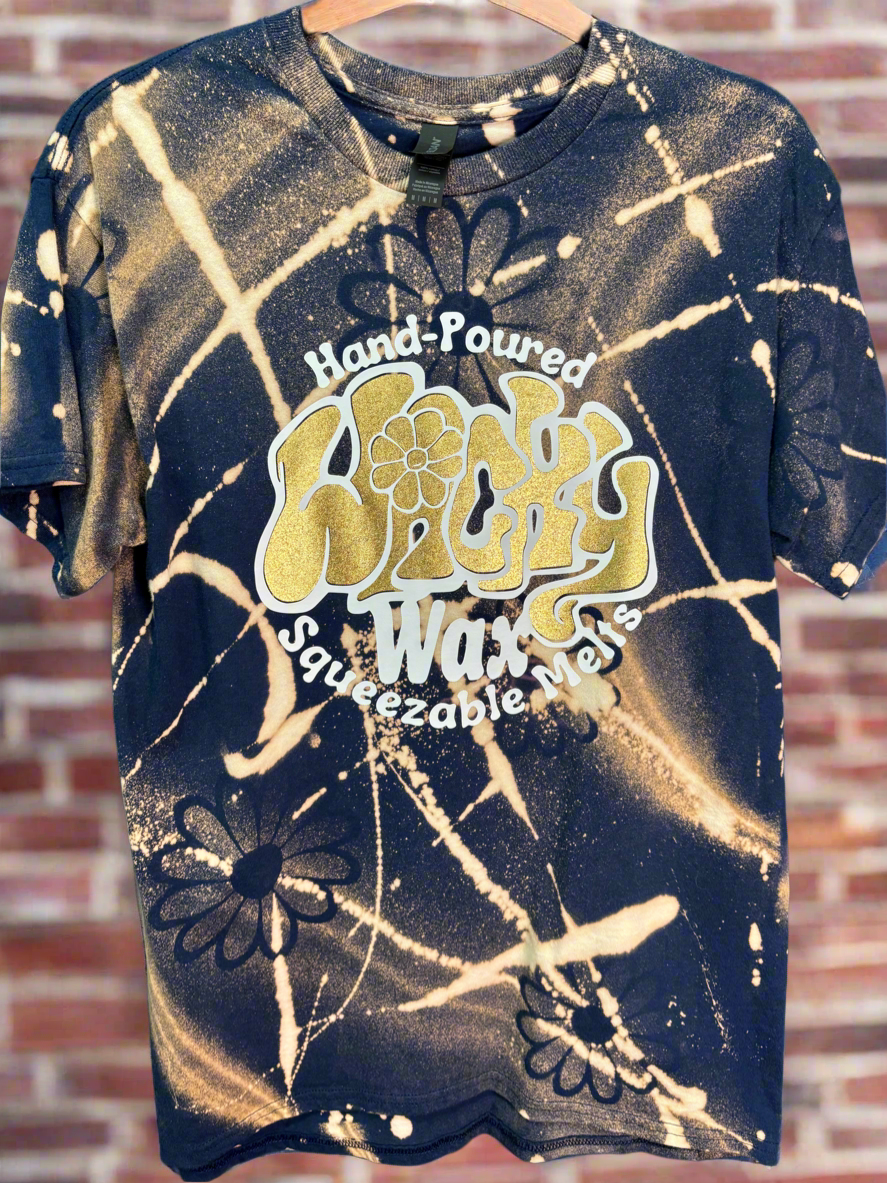 M Blue Flower with Gold Logo