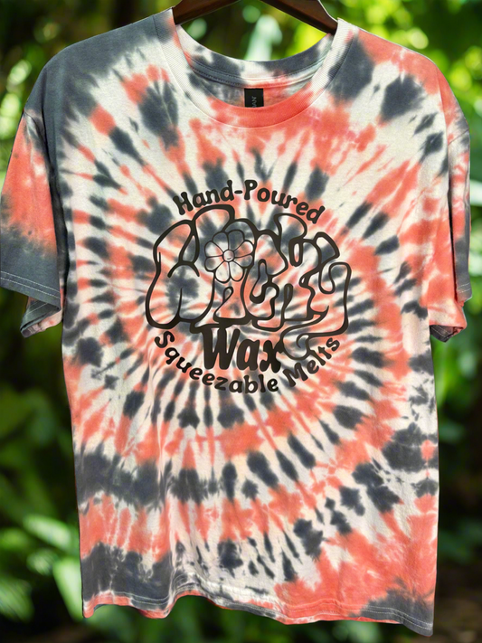 L Black & Red Tie Die