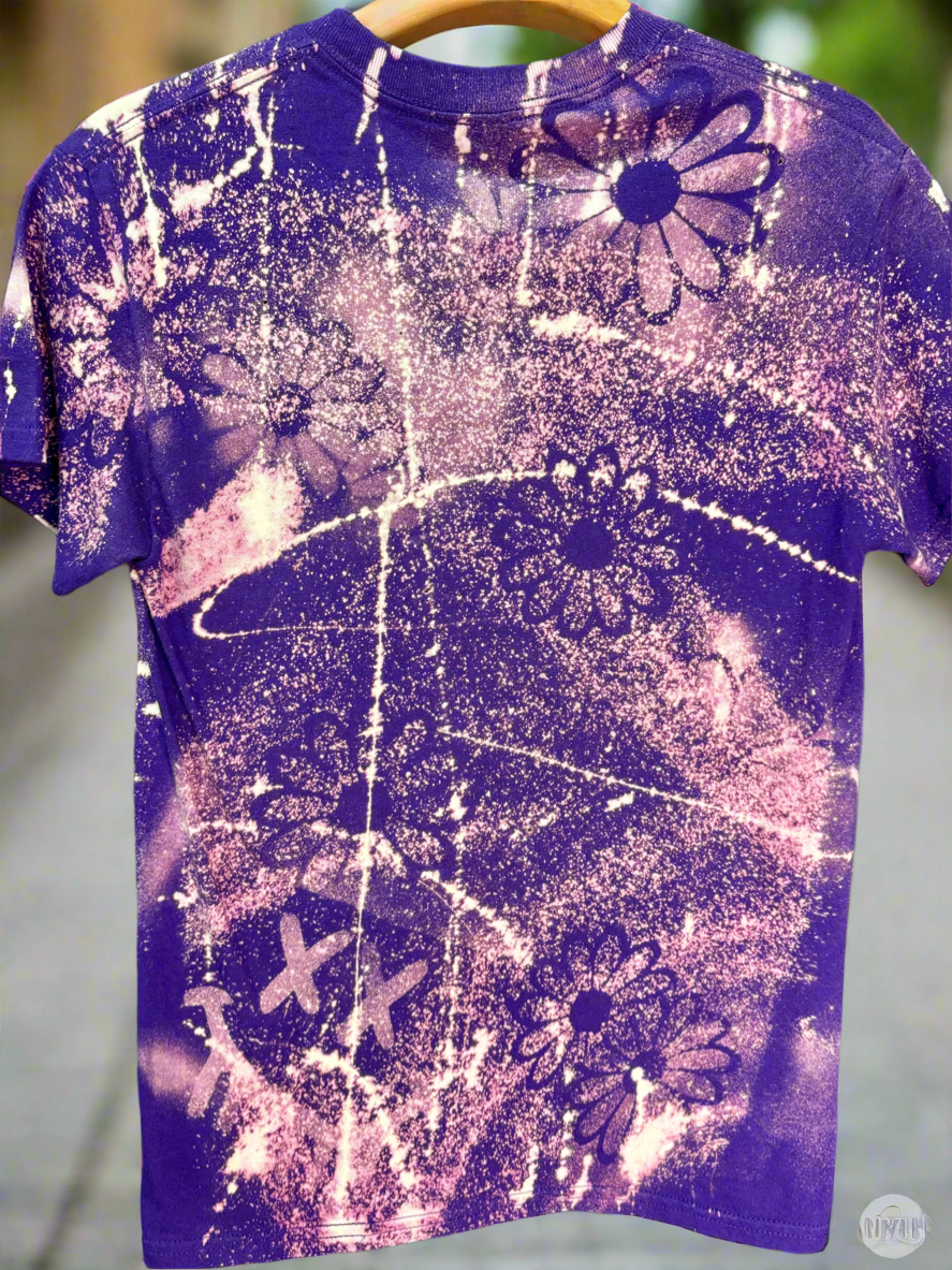 S Purple Flower with Pink Sparkle