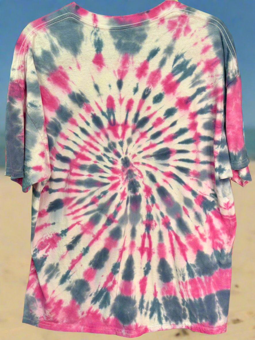 XL Blue & Magenta Tie Die