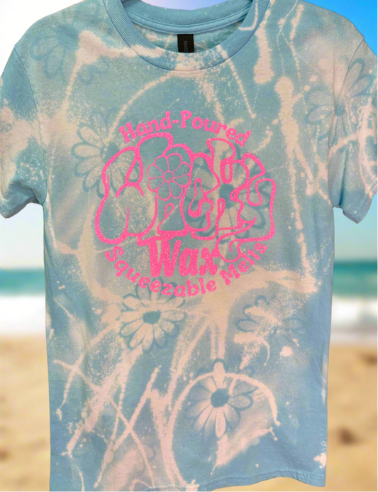 S Baby Blue Flowers with Pink Sparkles