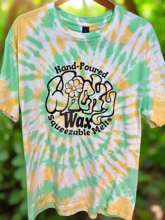 L Green & Gold Tie Die